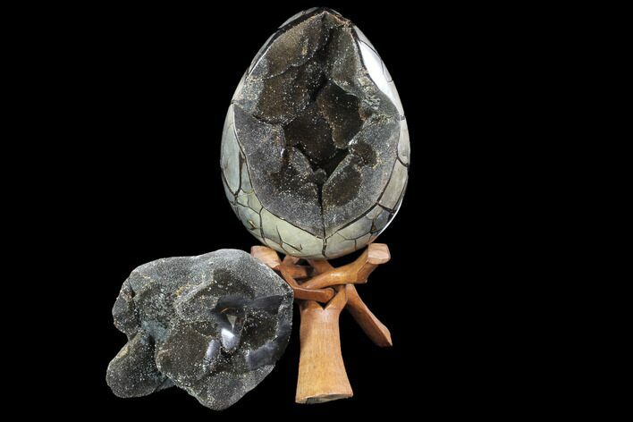 Septarian Dragon Egg Geode - Removable Section #88339
